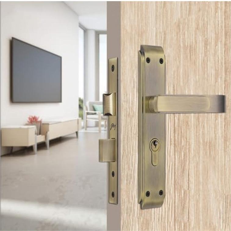 Godrej Gloria 240mm Door Handle Set 2C Antique Brass