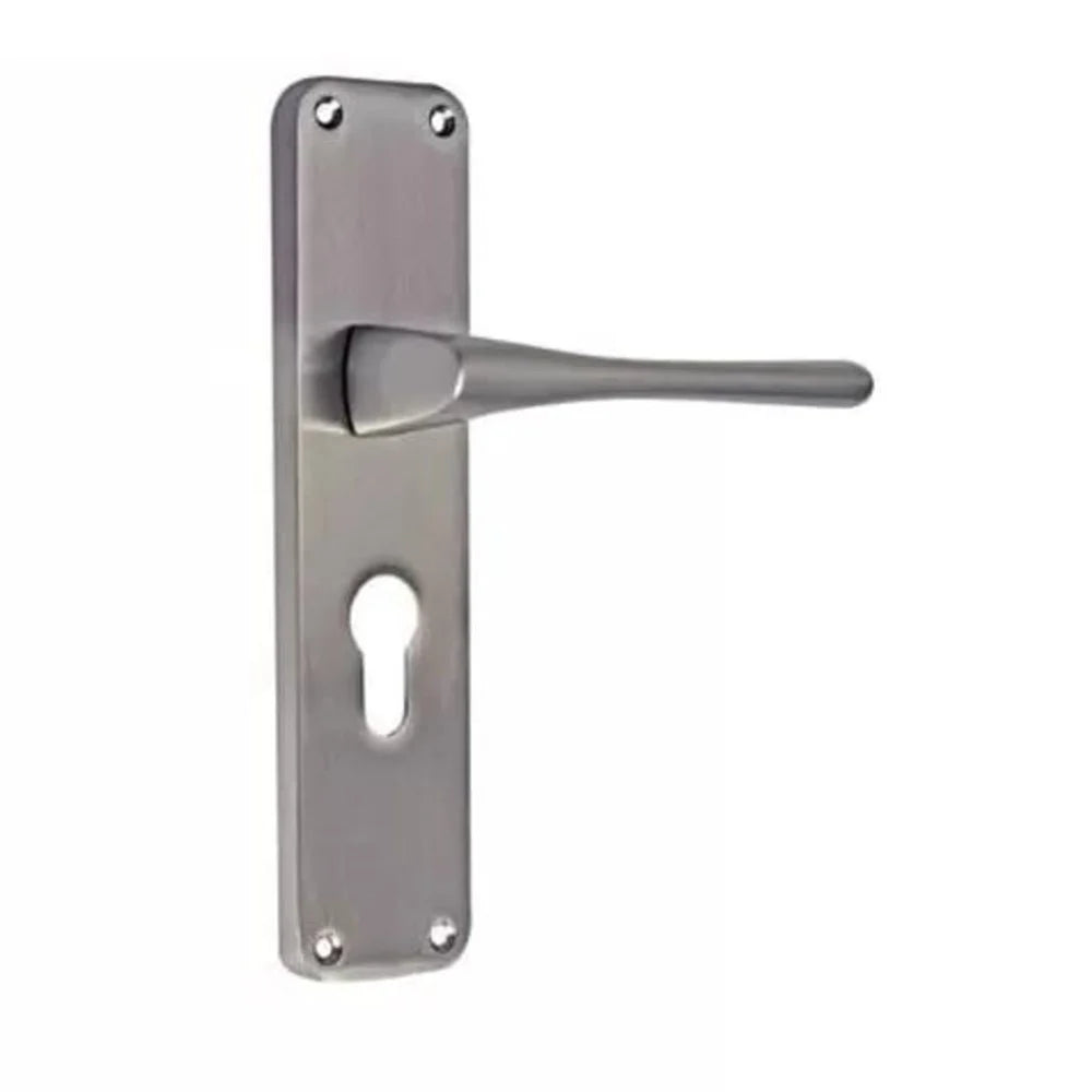 Godrej EVA 190 mm Door Handle Set 1CK (Brass) Satin Steel (2272)