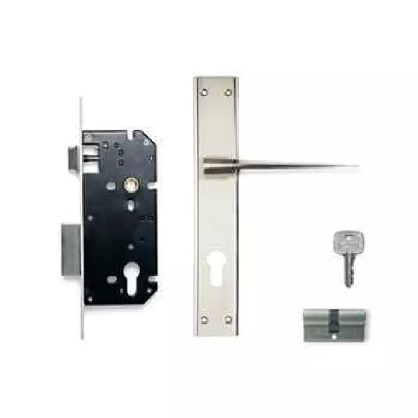 Godrej NEH 06 240 mm Door Handle Set 1CK - Satin Steel