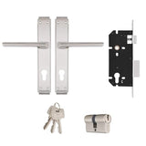 Godrej NEH07 240mm Door Handle Set 2C - Satin Steel