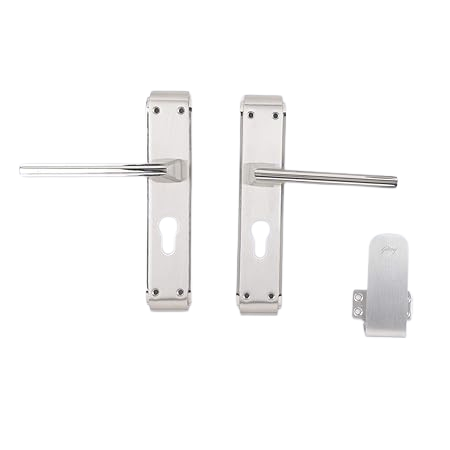 Godrej NEH08 200mm Door Handle Set 1CK - Satin Steel