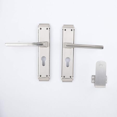 Godrej NEH08 200mm Door Handle Set 1CK - Satin Steel