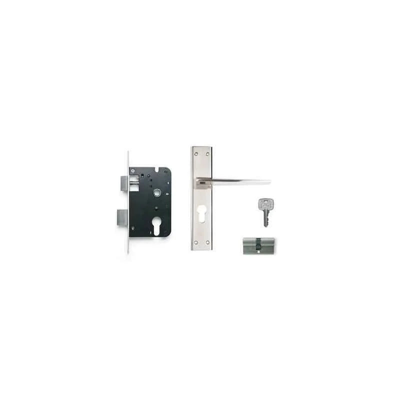 Godrej NEH08 200mm Door Handle Set 2C - Satin Steel