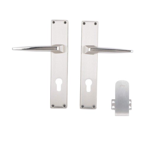Godrej NEH08 240mm Door Handle Set 2C - Satin Steel