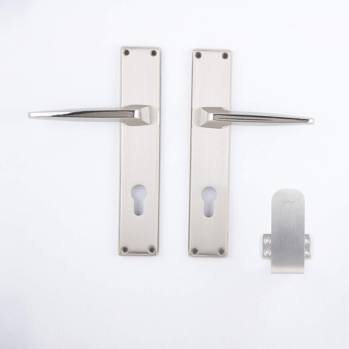 Godrej NEH15 200mm Door Handle Set 1CK - Satin Steel