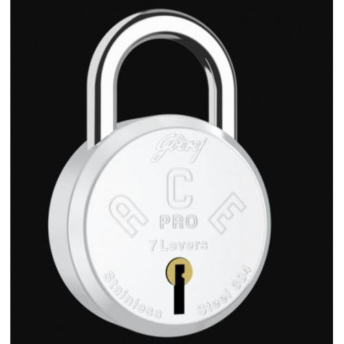 Godrej Ace pro SS 304 padlock - Satin Steel(3 Keys)