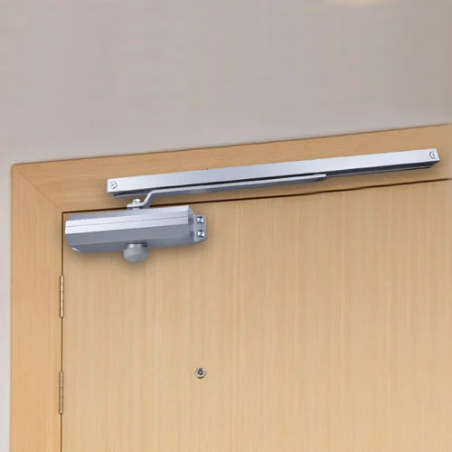 Godrej Surface Mounted C071 Door Closer with Pelmate Arm - 60Kg Capacity, Silver Finish