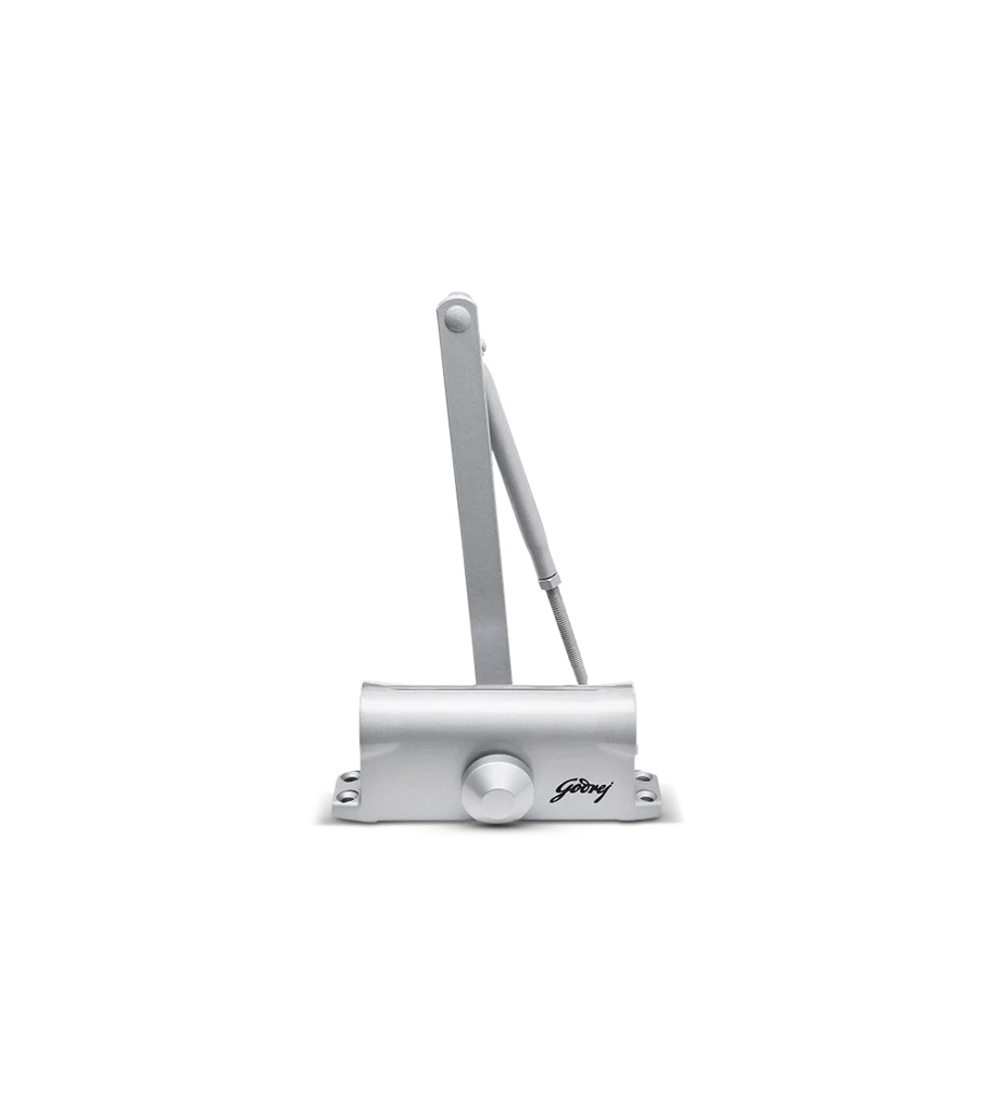 Godrej Surface Mounted CO71 Door Closer - 60kg Capacity, Silver Finish