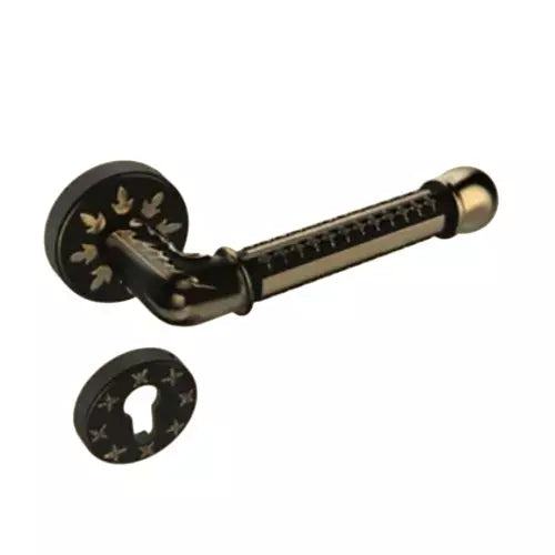 Godrej Arsa Kalasam Smart Ethnic Rose Door Handle - Antique Brass Finish