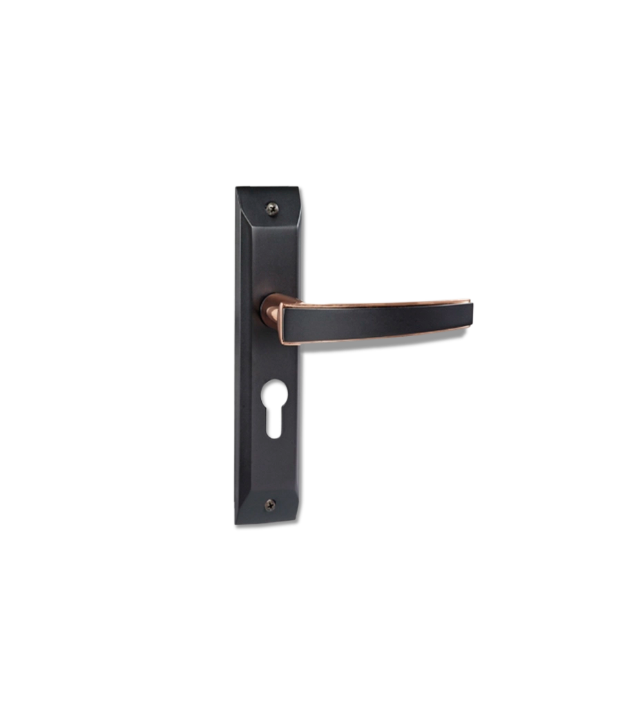 Godrej NEH 06 200 mm Door Handle Set 1CK - Matte Black Rose