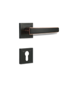 Godrej NEH 06 240 mm Door Handle Set 2C - Matte Black Rose