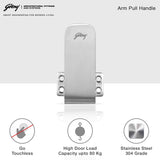 Godrej NEH08 240mm Door Handle Set 2C - Satin Steel