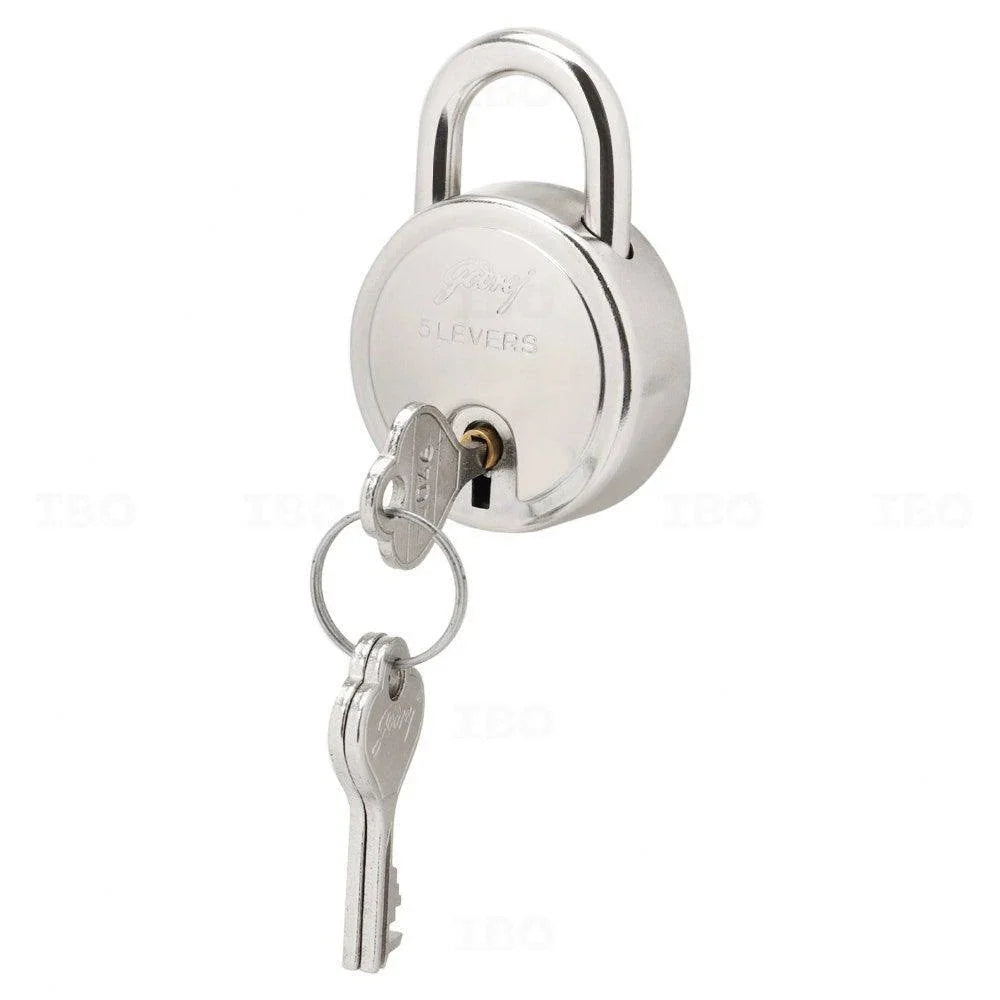 Godrej Round Padlock(3 Keys) - Satin Steel