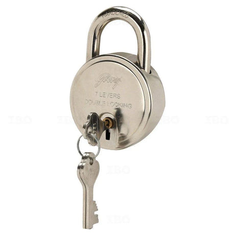 Godrej Round Padlock(3 Keys) - Satin Steel