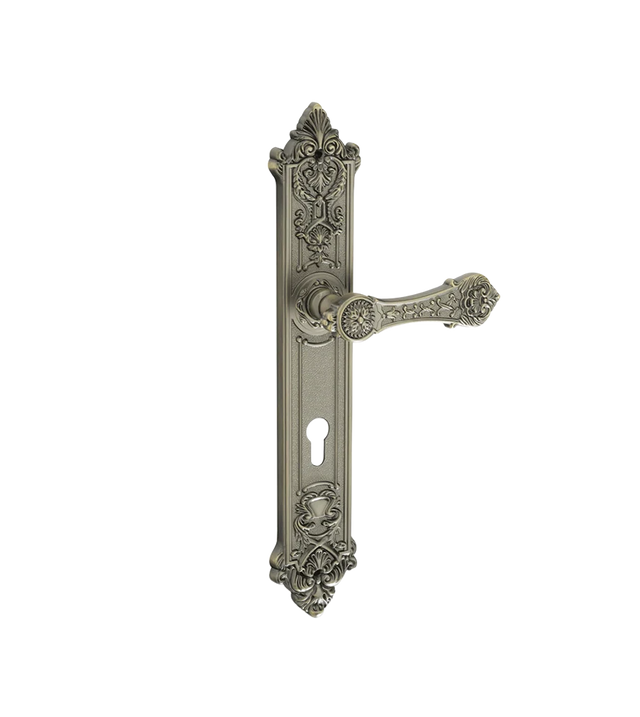 Godrej SEH 03 Smart Ethnic  340 mm Plate Door Handle - Antique Brass Finish