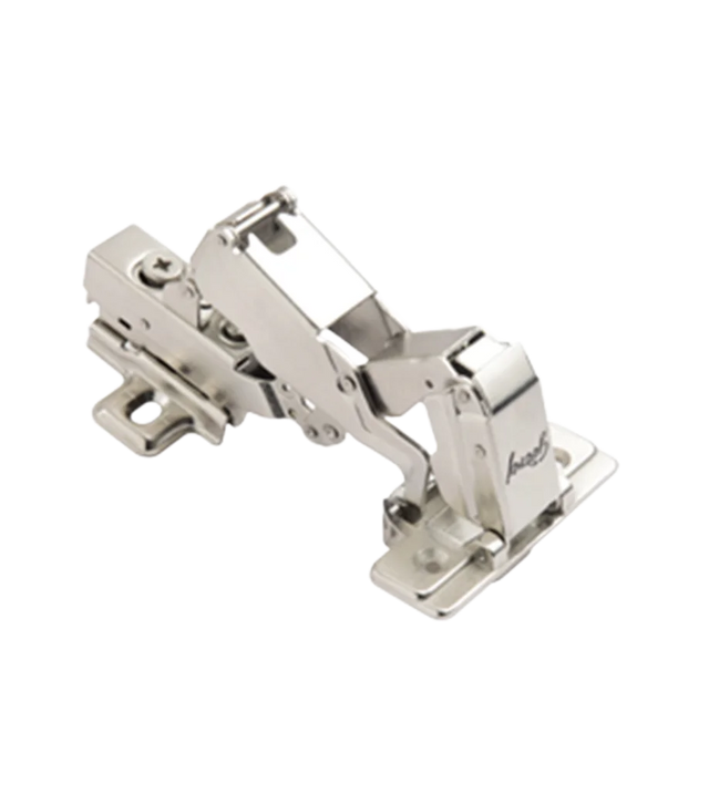 Godrej Cabinet Slip On Pi Corner Regular Hinge - Inset 165°, 2 Hole, Nickel Plated (35 x 11.5 mm)
