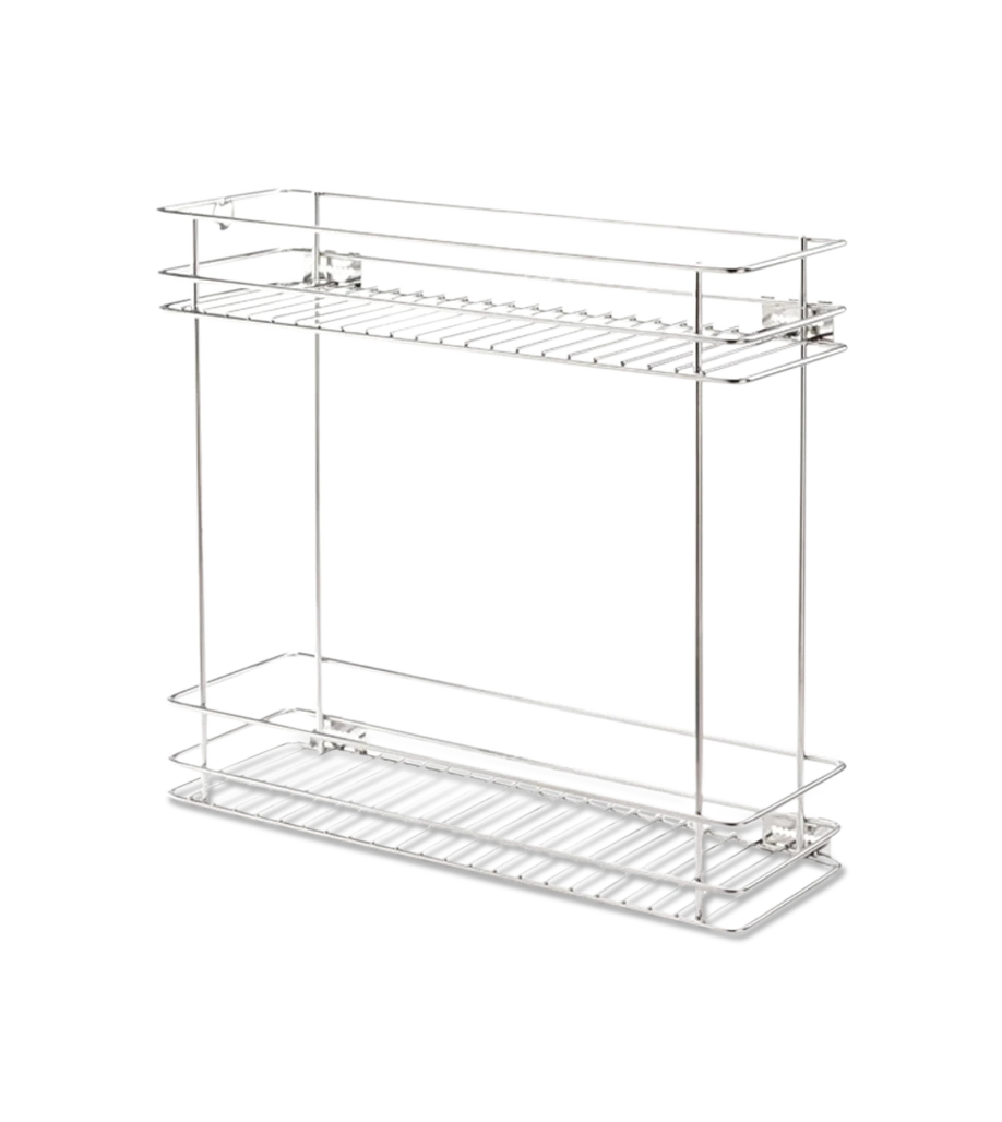Godrej Two Shelf Pull Out - Stainless Steel Finish