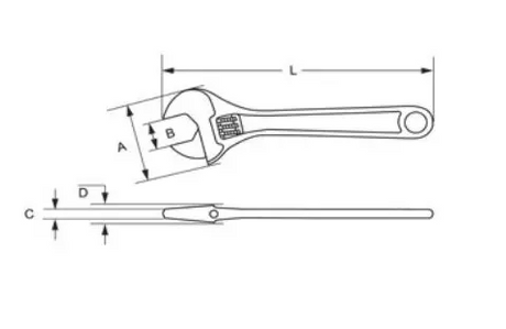 Taparia 1173-S-12 Adjustable Spanner 305mm Soft Grip