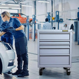 Stanley 5 Drawer Eco Roller Cabinet Grey