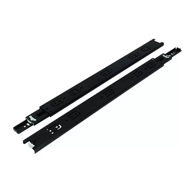 Hafele Ball Bearing Slides Side Mounted Full Extension Black 35Kg