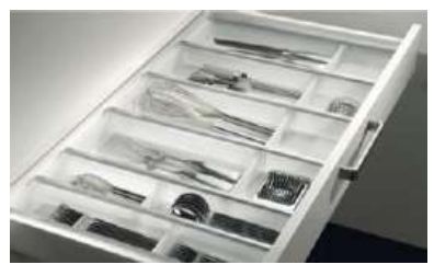 Hafele Cuisio Cutlery Insert for Matrixbox Premium White Translucent