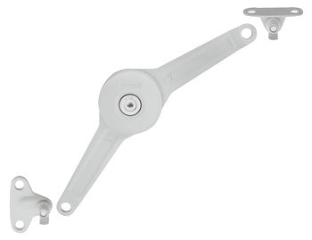 Metal window latch on a white background