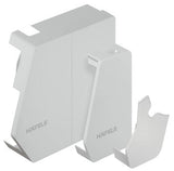 White Hafele wall mount bracket on a white background