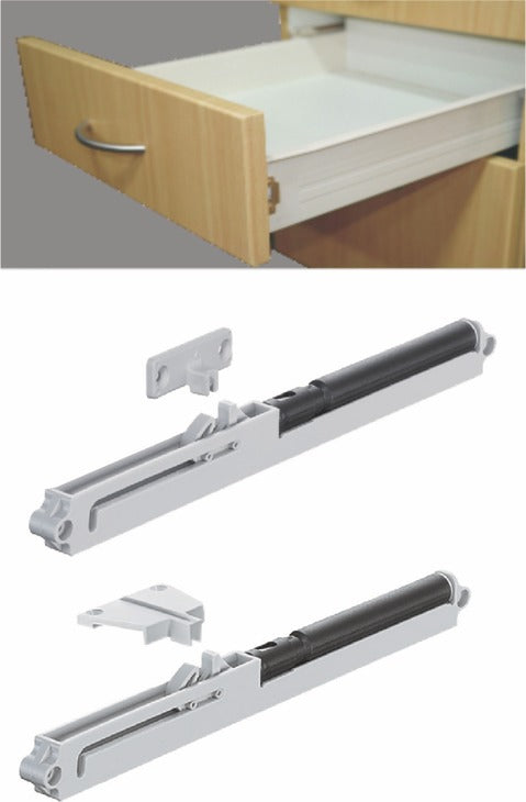 Hafele Econobox Self Closing Drawer Slide Single Extension 118mm Height 25Kg Cream