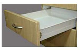Hafele Econobox Self Closing Drawer Slide Single Extension 54mm Height 25Kg Cream
