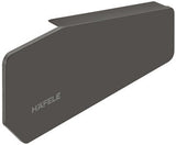 Gray metal bracket with 'Hafele' branding on a white background