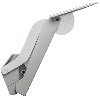 Gray metal bracket on a white background