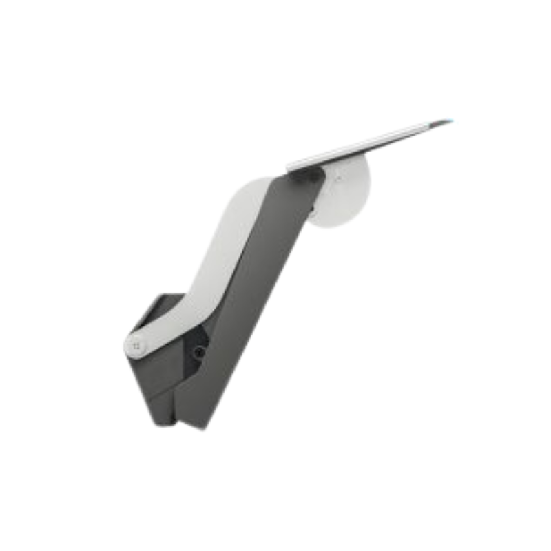Black and silver bracket on a white background