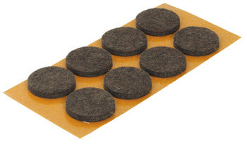 Hafele Furniture Glide Round Glue Fixing Brown Felt