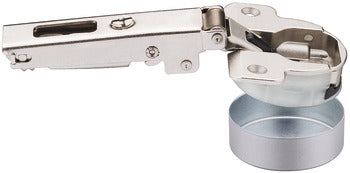 Metal hinge on a white background