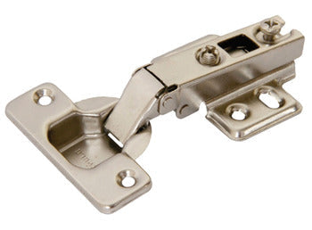Hafele Metalla Hinge with 4-Hole Mounting Plate Steel Nickel Plated Slide On