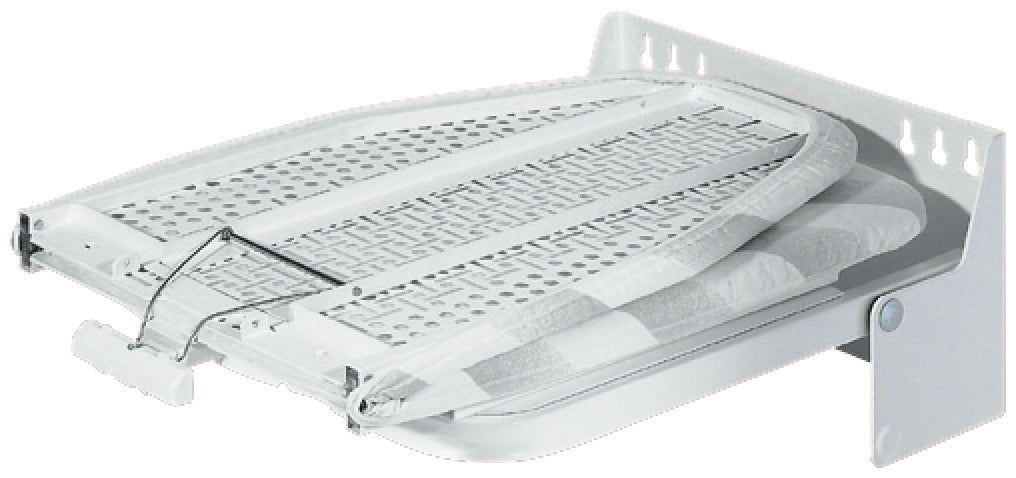 Hafele Wall-Mounting Ironing Board Without Covering Cap Steel White Plastic Coated