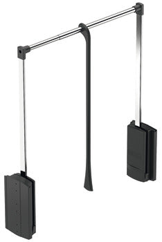 Hafele Wardrobe Lift Chrome Plated 10Kg 600-1000mm Black