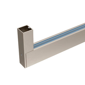 Hafele Wardrobe Rail Profile Brushed 1500mm H30mm W18mm