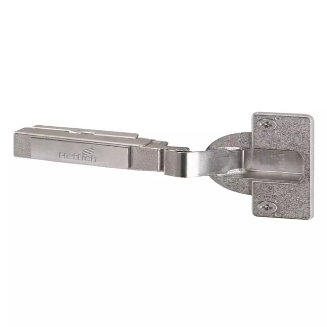 Metal door hinge on a white background