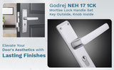 Godrej NEH17 200mm Door Handle Set 1CK - Antique Brass
