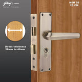 Godrej NEH20 200mm Handle & Lock Combo Satin Steel