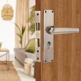 Godrej NEH20 200mm Handle & Lock Combo Satin Steel