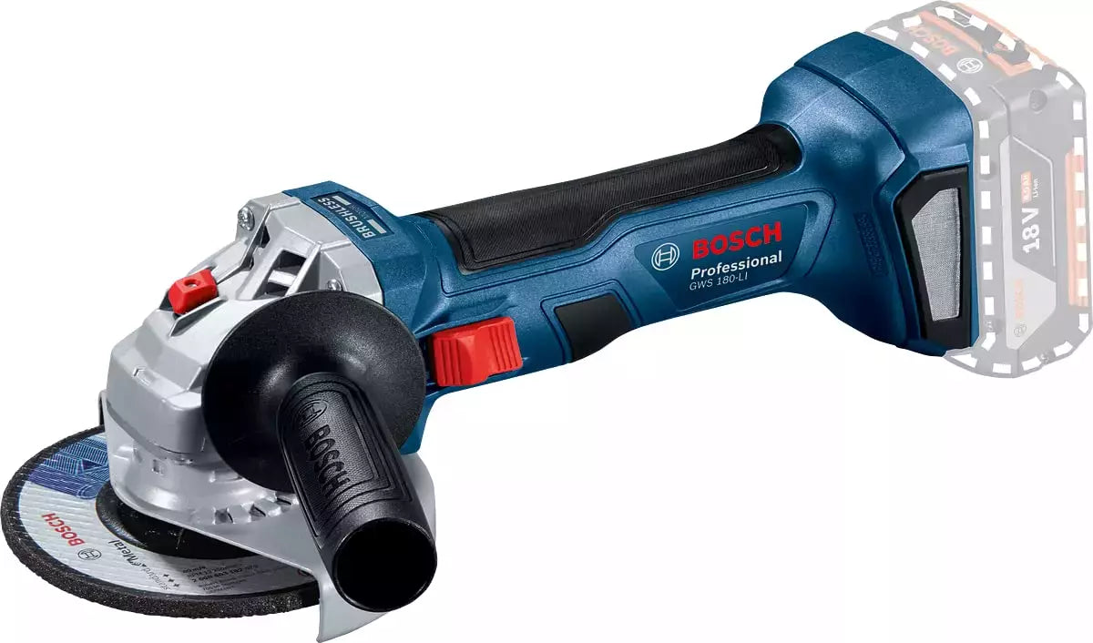 Bosch GWS 180‑LI Professional Angle Grinder - Tools Warehouse