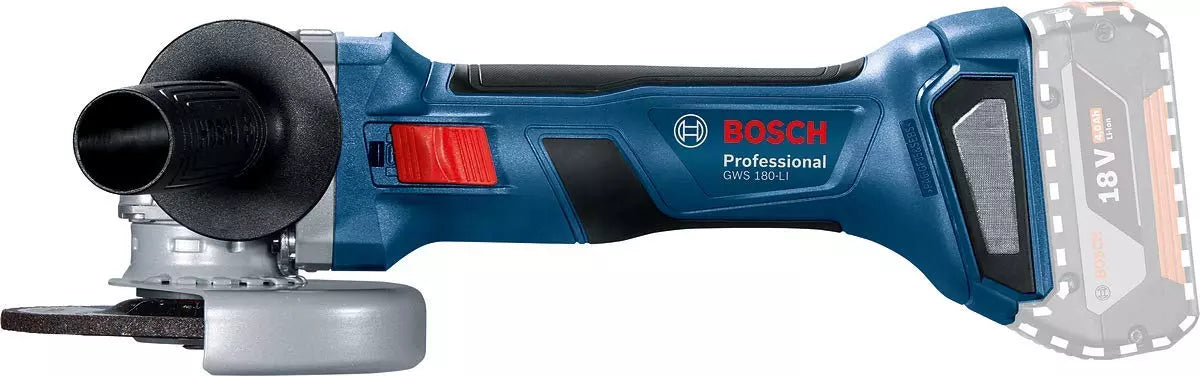 Bosch GWS 180‑LI Professional Angle Grinder - Tools Warehouse