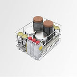 Godrej Skido Stainless Steel+ Wire Basket Organiser for Jar & Bottles