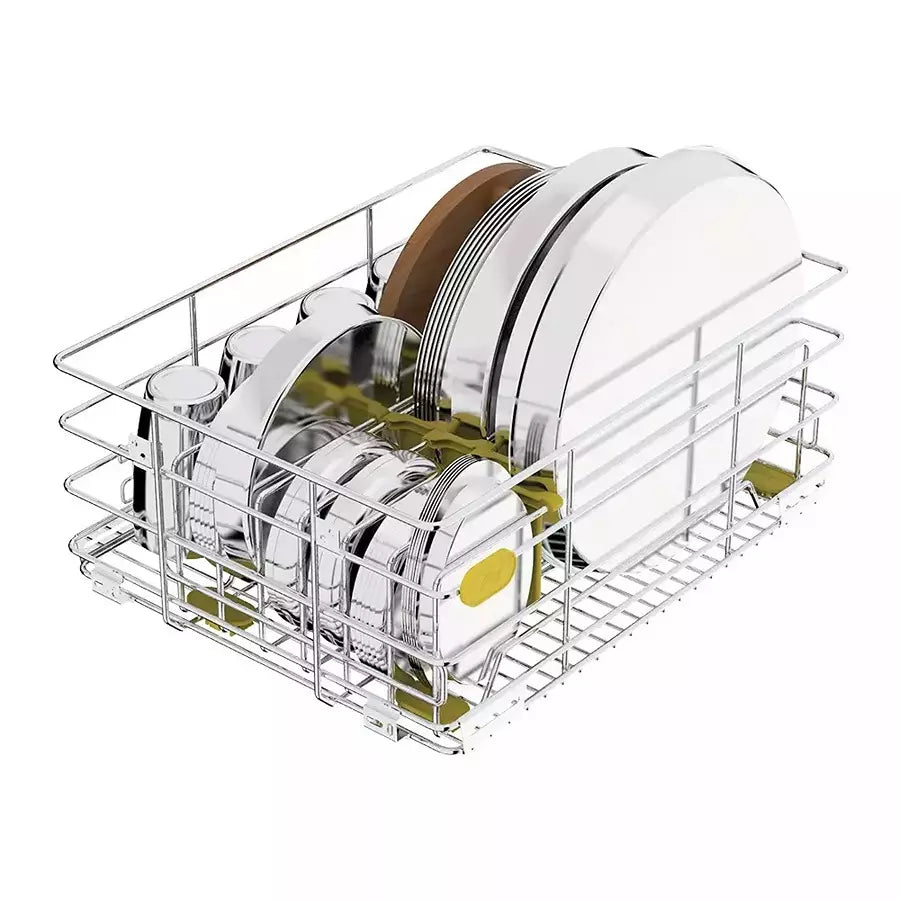 Godrej Skido Stainless Steel+ Wire Basket Organiser for Thali