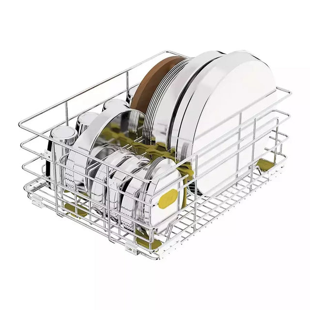 Godrej Skido Stainless Steel+ Wire Basket Organiser for Thali