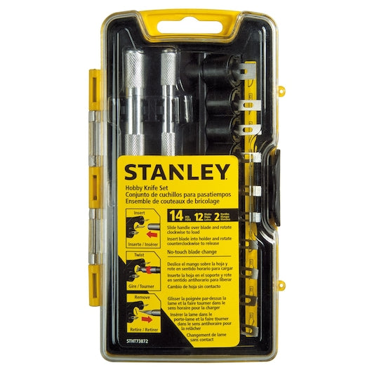 Stanley 14 Pcs Hobby Knife Set With 2 Blade Holders & 12 Blades