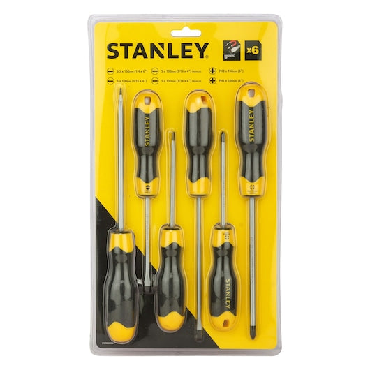 STANLEY 6PC CUSHION GRIP SCREWDRIVER SET