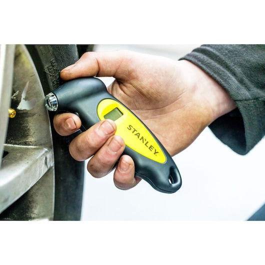 Stanley Digital Tyre Pressure Gauge With Integrated LED For Cars and Bikes